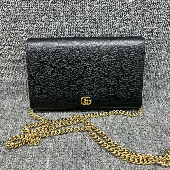 Gucci Handbags - 100% Authentic GUCCI Soho Wallet on Chain Leather Shoulder Bag